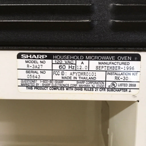 Used SHARP RV Microwave 20 1/4" W x 10 3/4" H x 14" D - R3A27 - Young Farts RV Parts