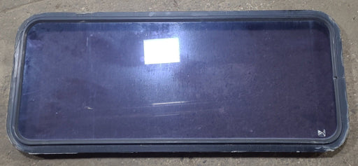 Used Black Radius Non Opening Window : 48 1/4" W x 19 3/4" H x 2" D - Young Farts RV Parts