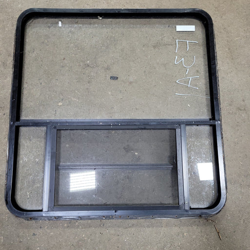 Used Black Radius Opening Window : 36 1/2" X 36" X 2" D - Young Farts RV Parts
