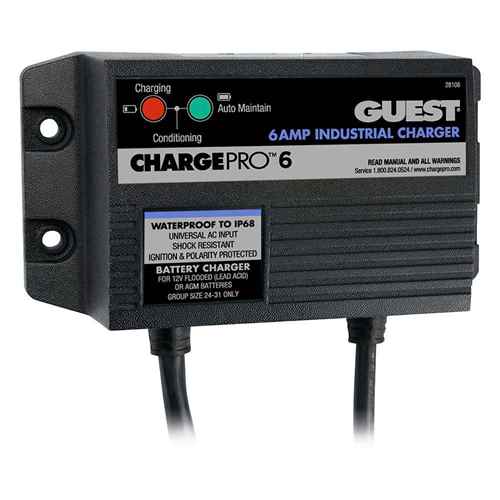 Buy Groco 28106 6A/12V 1 Bank 120V Input On-Board Battery Charger - Marine