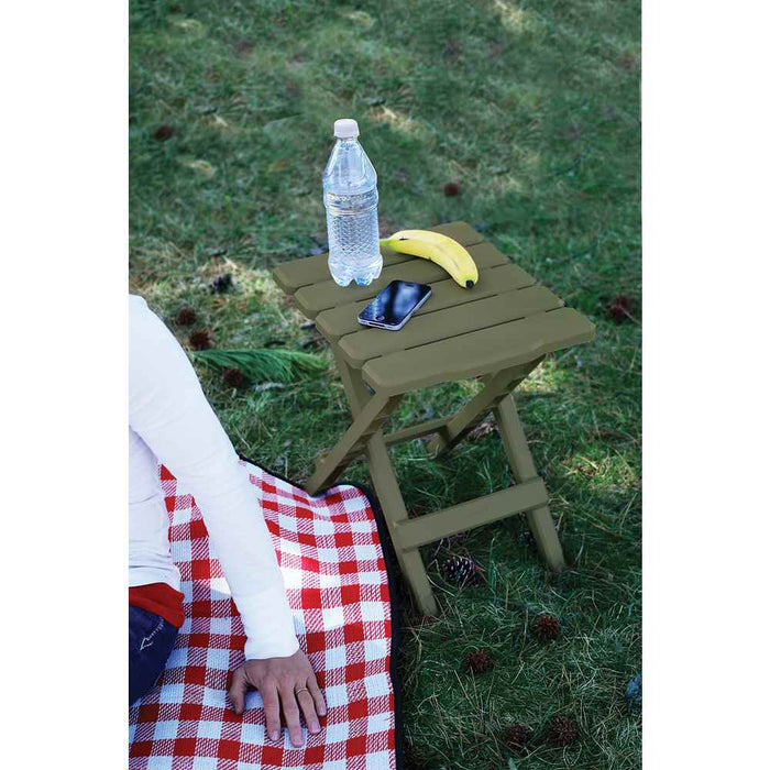 Sage Regular Adirondack Portable Outdoor Folding Side Table - Taupe