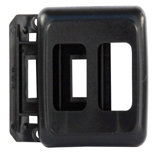 Double Switch Base & Face Plate Black 