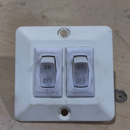 Used 12V RV DOUBLE Light Switch - Young Farts RV Parts