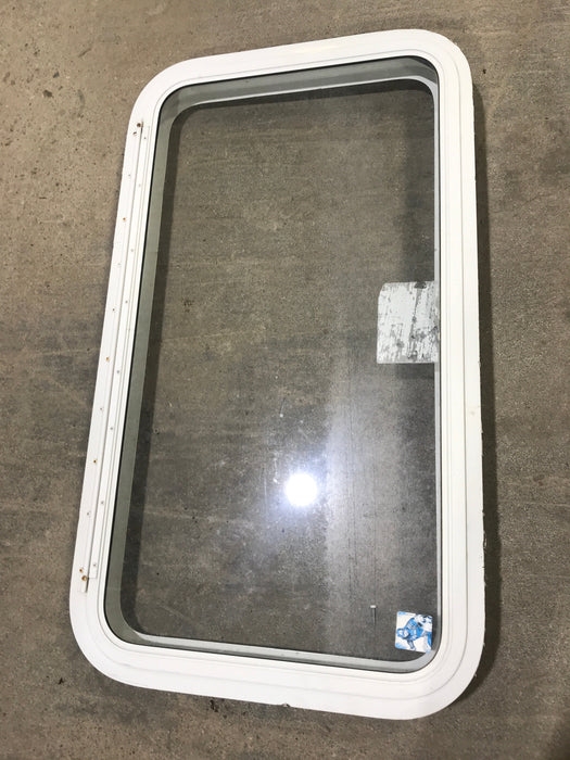 Used White Radius Emergency Opening Window : 35 1/2" x 19 1/2 x 1 1/2" D