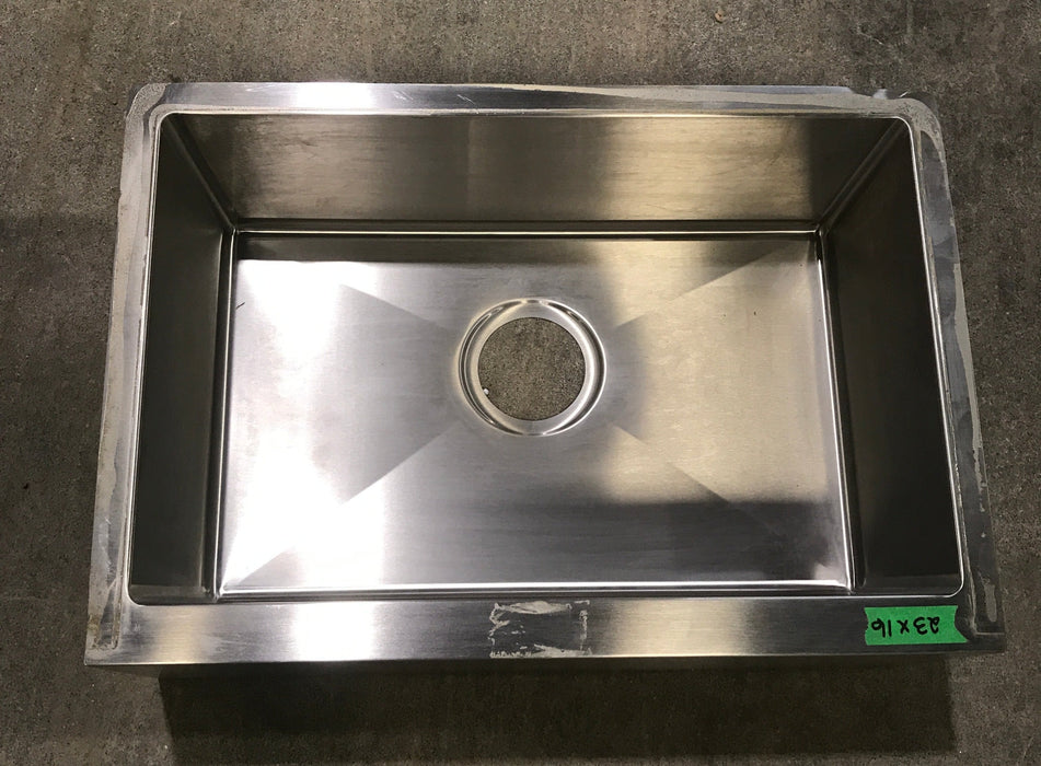 Used Single Kitchen Sink 23" W X 16" H