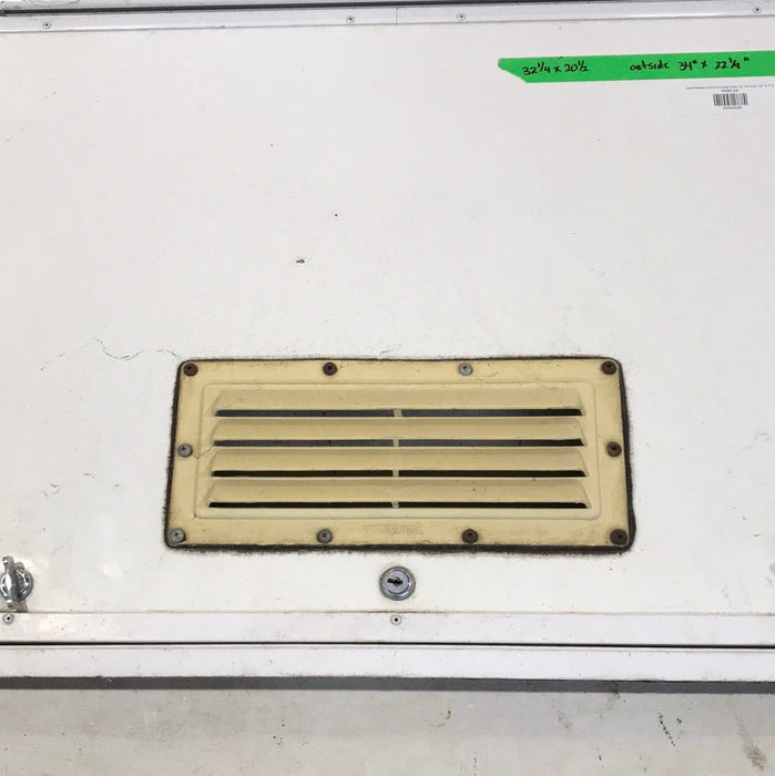 Used Radius Cornered Cargo Door 32 1/4" x 20 1/2" X 1" D - Young Farts RV Parts