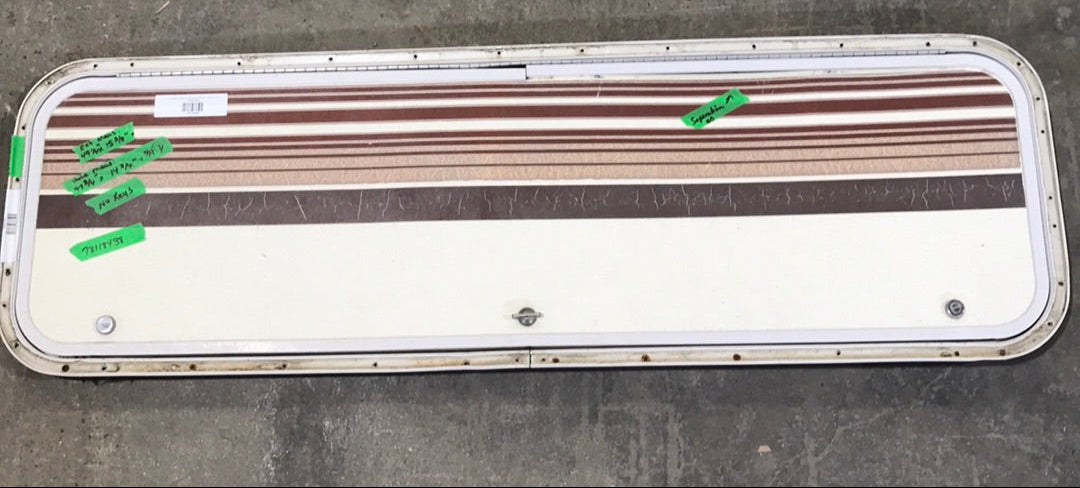 Used Radius Cornered Cargo Door 47 3/4" W x 14 3/4" H x 3/4" D - Young Farts RV Parts