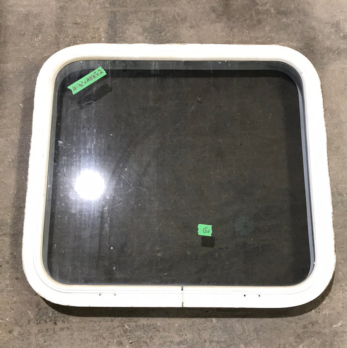 USED White Radius Non Opening Window : 21 1/2" W X 23 1/2" H X 2" D