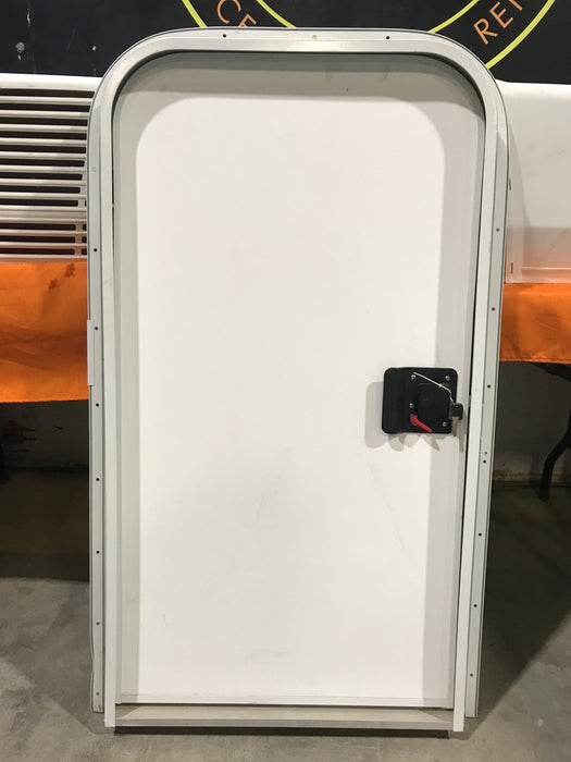 Used Radius Storage/ Teardrop Trailer Entry Door 43" x 23 1/2" x 2 1/2" - Young Farts RV Parts