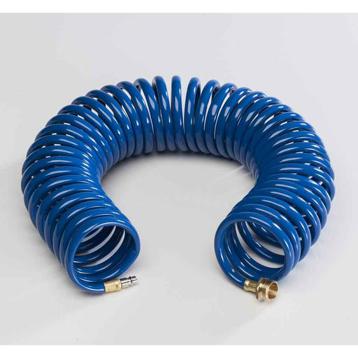 15' Coiled Blu External Hose - Young Farts RV Parts