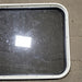 Used Black Radius Non-Opening Window : 23 1/4" W X 21 3/4" H X 1 3/8" D - Young Farts RV Parts