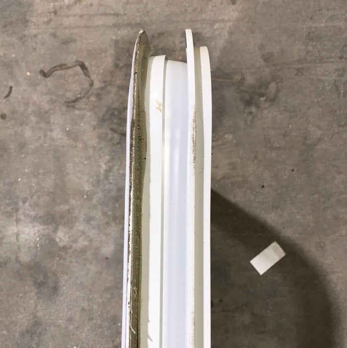 USED White Radius Non Opening Window : 21 1/2" W X 23 1/2" H X 2" D