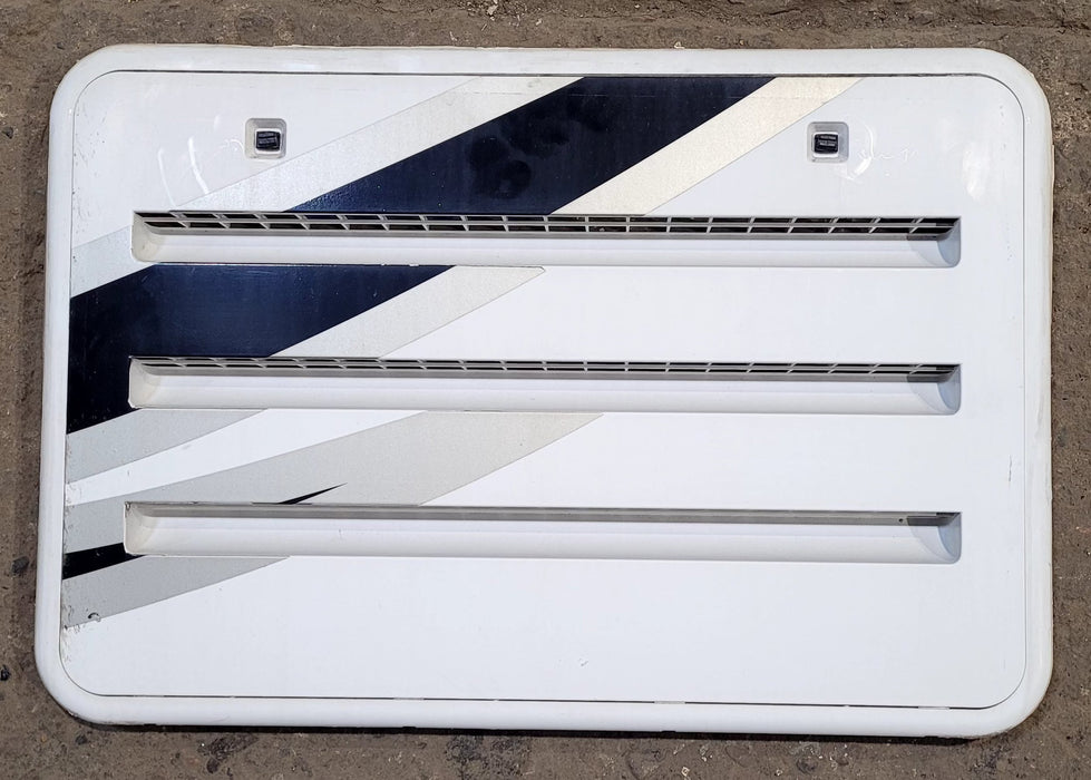 Used Norcold 621156W - White Air Intake Side Refrigerator Vent- HAS FRAME
