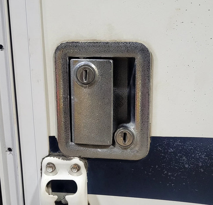 Used RV Radius Entry Door 30 1/2" W x 70 1/2" H - Young Farts RV Parts