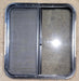 Used Black Radius Opening Window : 29 1/4" W x 27 1/4" H x 1 1/4" D - Young Farts RV Parts