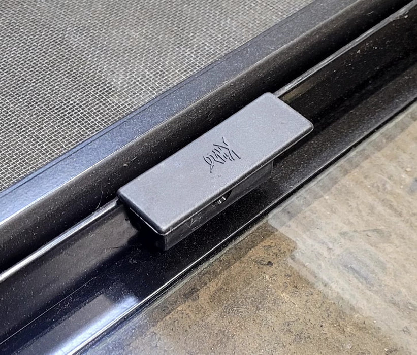 Used Black Radius Opening Window : 29 1/4" W x 27 1/4" H x 1 1/4" D - Young Farts RV Parts