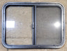 Used Black Radius Opening Window : 29 1/4" W x 21 1/4" H x 1 1/4" D - Young Farts RV Parts