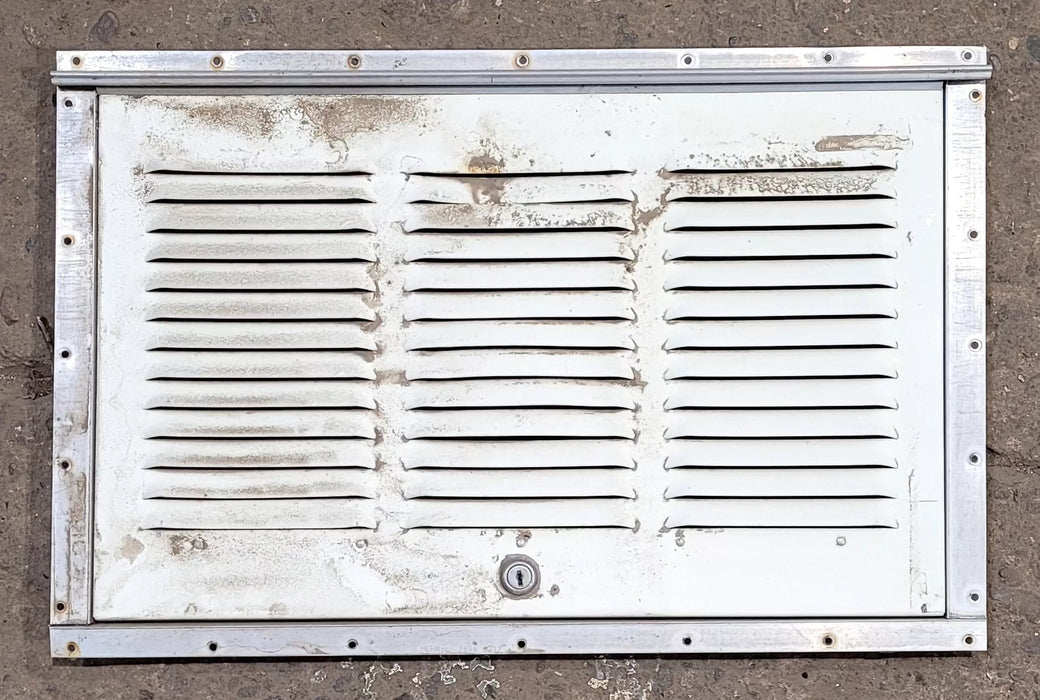 Used Retro UNKNOWN- Off White Vent Door with Silver Frame