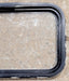 Used Black Radius Non Opening Window : 25" W x 16 3/4" H x 1 5/8" D - Young Farts RV Parts
