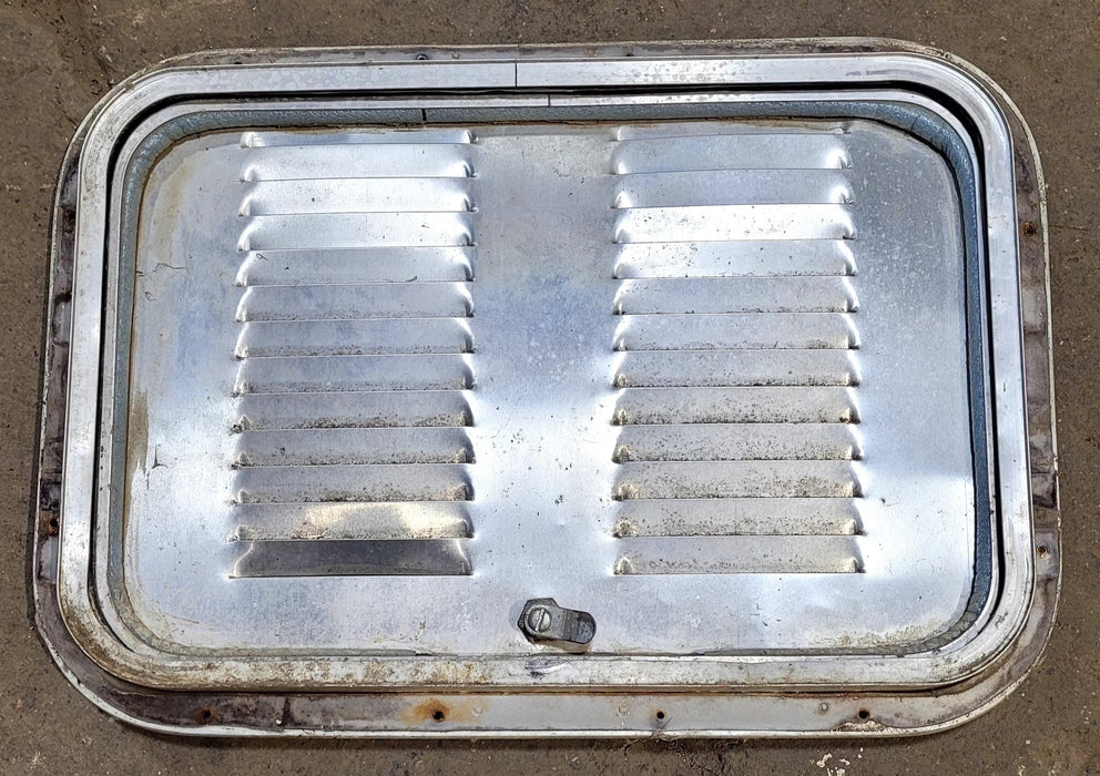 Used Radius Cornered Cargo/ Battery Box Door 18 7/8" x 12 7/8" x 3/4" D - Young Farts RV Parts