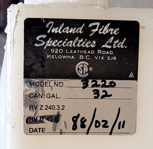 Used Fresh Water Tank 14" H  x 21 1/8" W x 27 1/8” L - Young Farts RV Parts