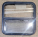 Used Black Radius Opening Window : 25 1/2" W x 25 1/2" H x 1 3/4" D - Young Farts RV Parts