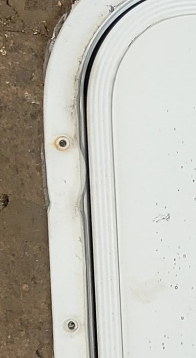 Used Radius Cornered Cargo Door 25 7/8" x 19 7/8" x 1/2"D - Young Farts RV Parts