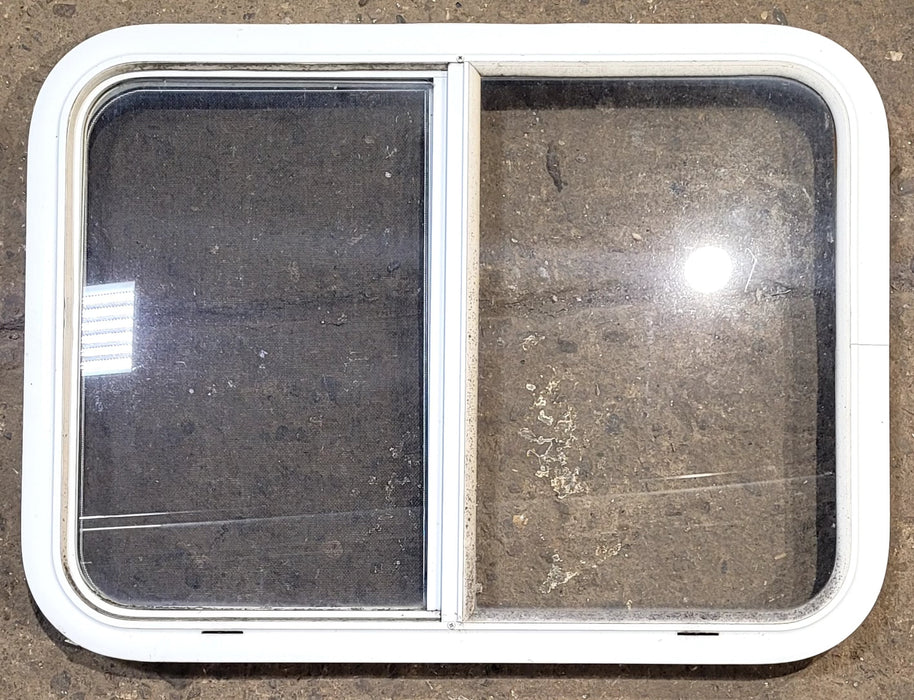 Used White Radius Opening Window : 29 1/2" W x 21 1/2" H x 1 7/8" D