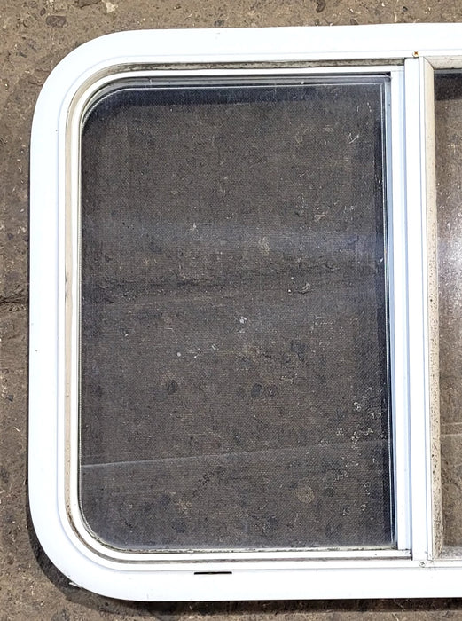 Used White Radius Opening Window : 29 1/2" W x 21 1/2" H x 1 7/8" D