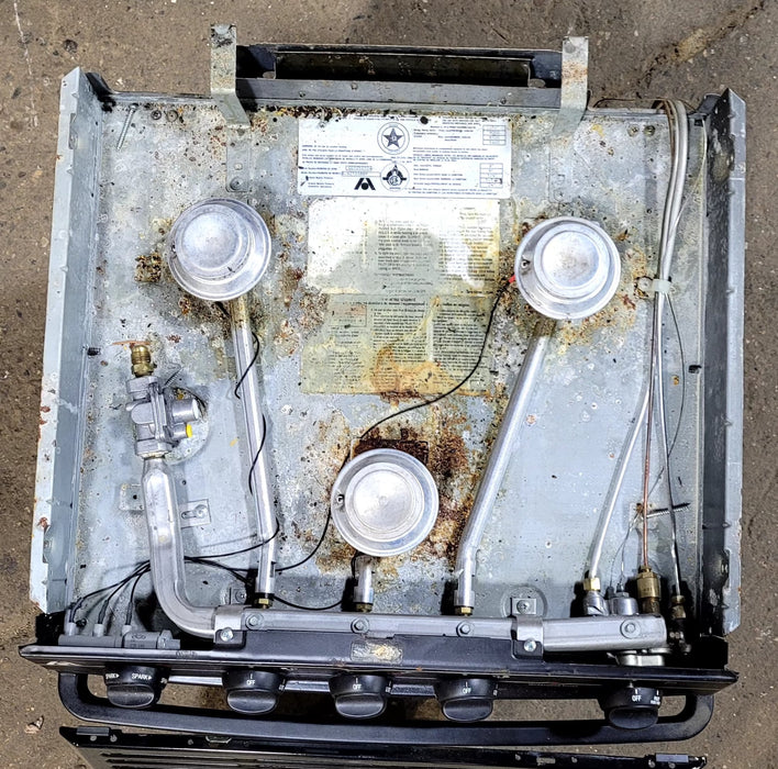 Used Atwood / Wedgewood range stove 3-burner R-V2133BBP - Young Farts RV Parts