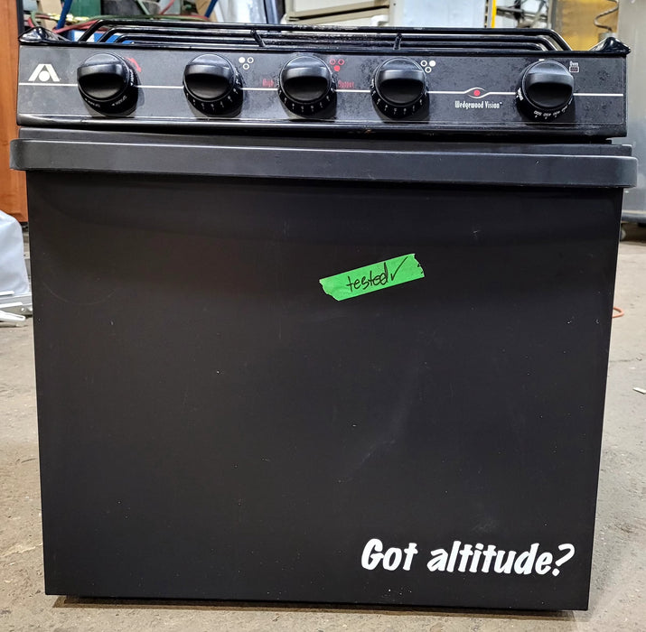 Used Atwood / Wedgewood range stove 3-burner R-V2133BBP - Young Farts RV Parts