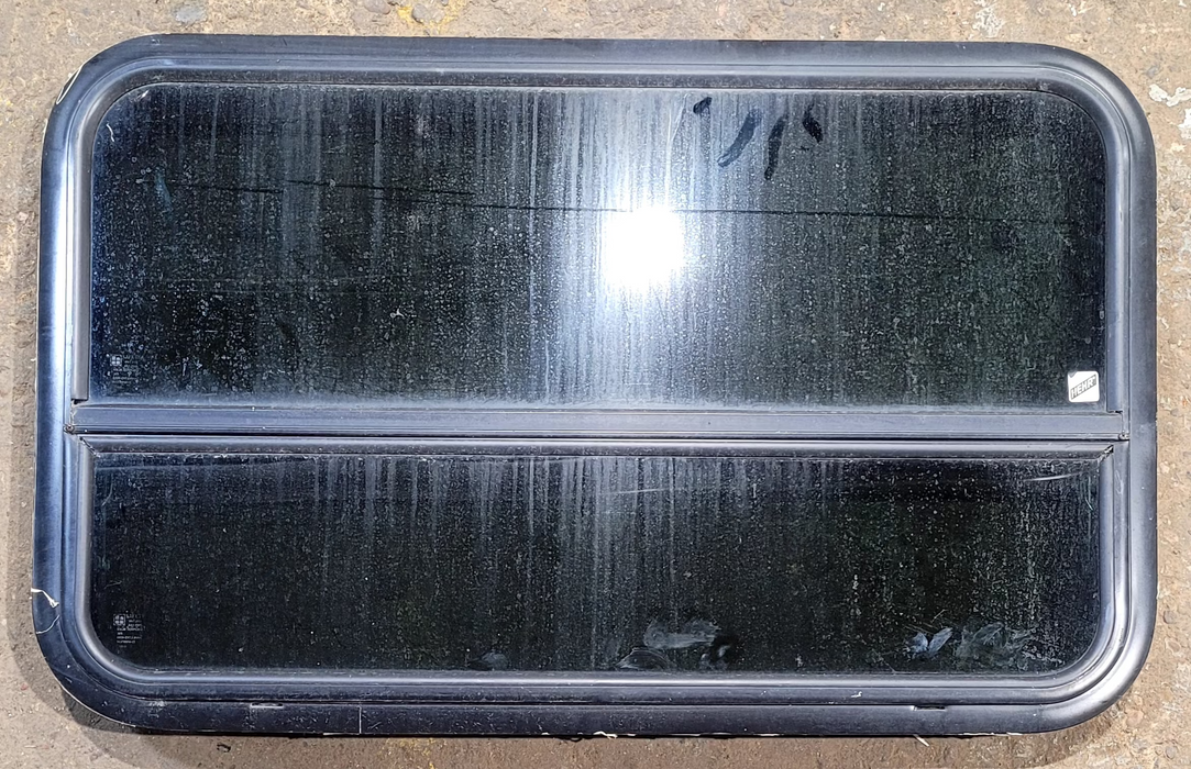 Used Black Radius Opening Window : 35 1/4" W x 21 1/4" H x 1 1/4" D