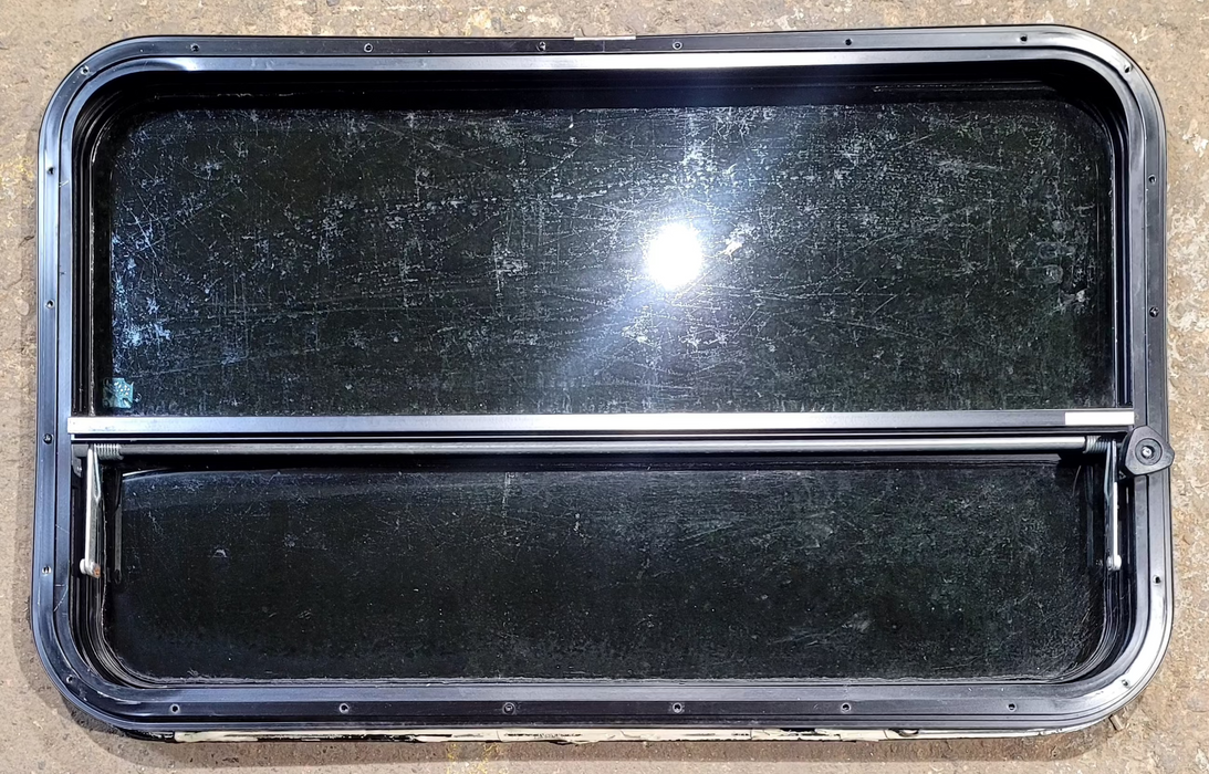 Used Black Radius Opening Window : 35 1/4" W x 21 1/4" H x 1 1/4" D