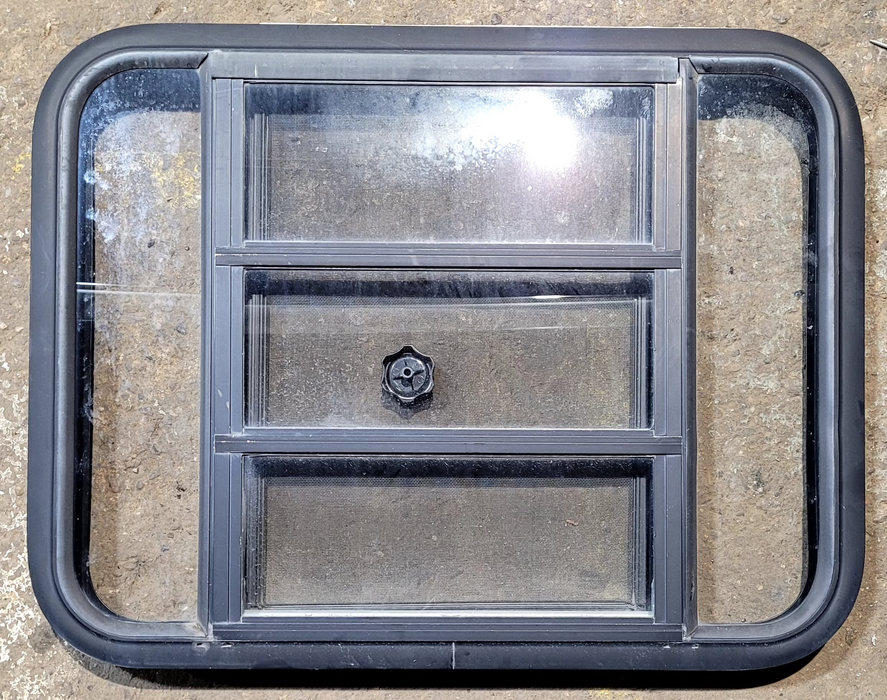 Used Black Radius Opening Window : 29 1/4" W x 22 1/4" H x 1 3/4"