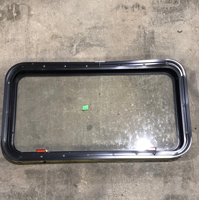 Used Black Radius Emergency Opening Window : 35 1/2" W X 18 1/2" H X 2" D