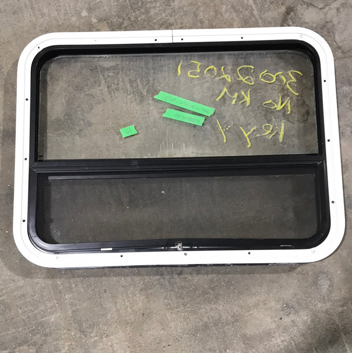 USED Black Radius Opening Window : 29" W X 21 1/4" H X 1 3/4" D
