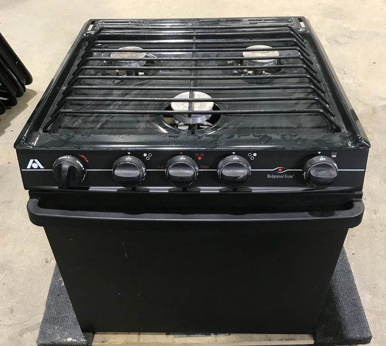 Used Atwood / Wedgewood range stove 3-burner R-V2135BBP