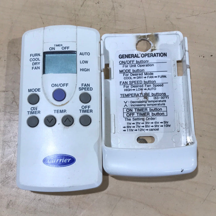 USED Carrier 71DC6E58030 - MH 040501176 Digital AC Wall Thermostat REMOTE - Young Farts RV Parts