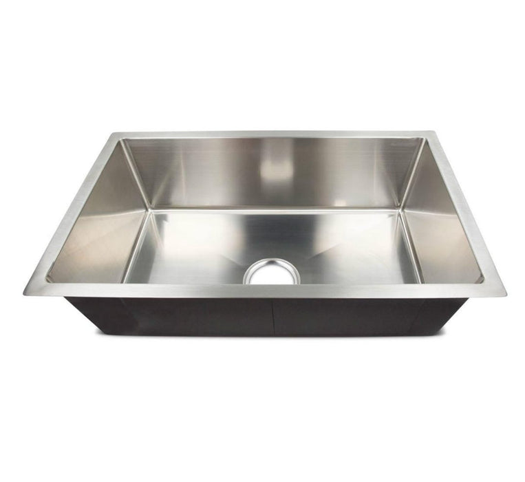 27X16X7 Stainless Steel Single Bowl Square Sink (Under Mount) - Young Farts RV Parts