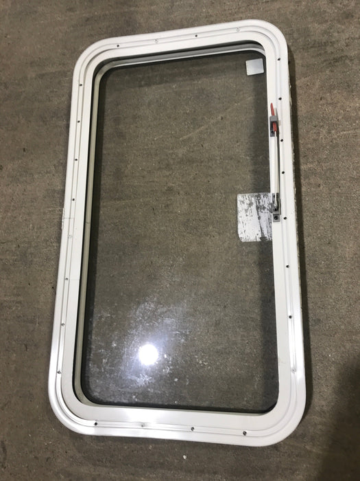Used White Radius Emergency Opening Window : 35 1/2" x 19 1/2 x 1 1/2" D