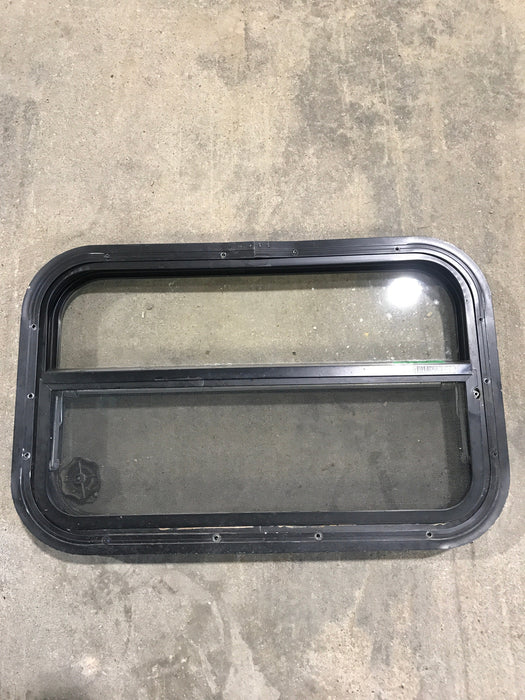Used Black Radius Opening Window : 23 1/2" W x 14 3/4" H x 2"