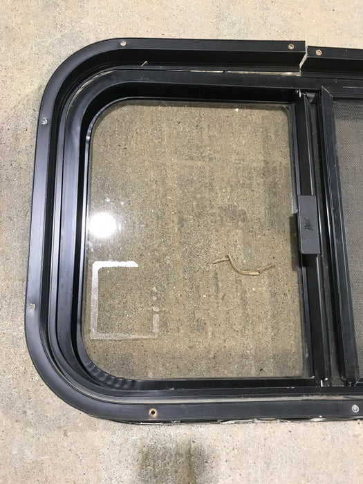 Used Black Radius Opening Window : 24 1/2" W x 19 1/4" H x 1 1/4"