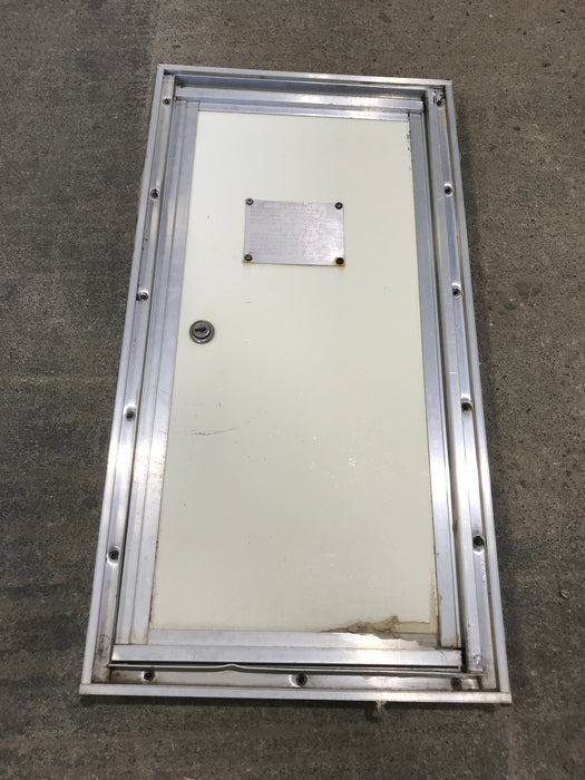 Used Square Cornered Battery/Propane Cargo Door 21 1/2" x 10 1/2" x 1" D