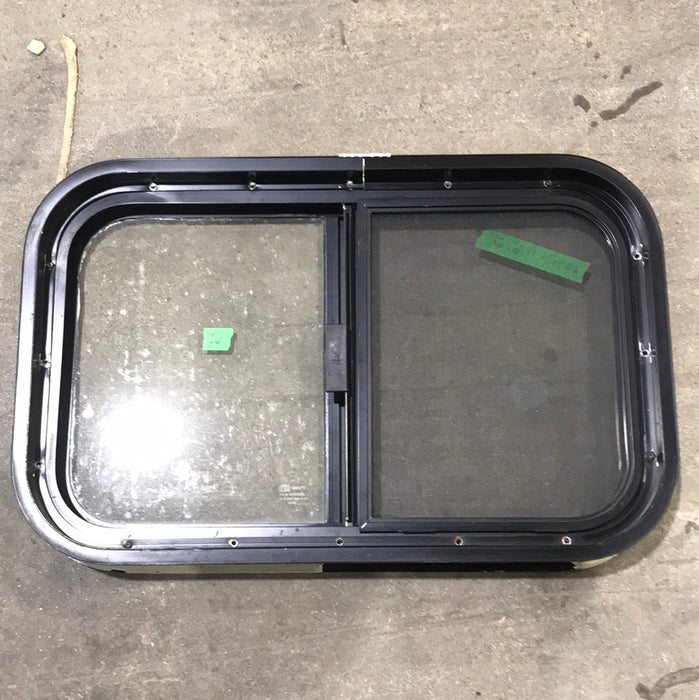 USED Black Radius Opening Window : 23 1/2" W x 14 1/4" H X 2" D