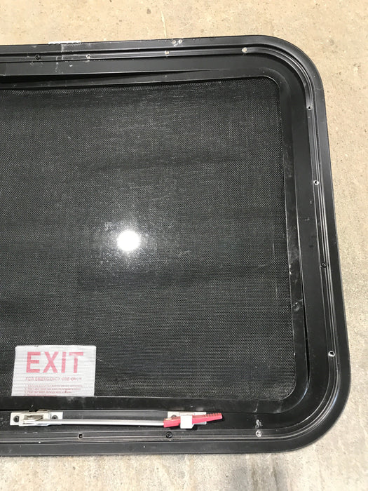 Used Black Radius Emergency Opening Window : 29 1/2" W x 21 1/2" H x 1 7/8"