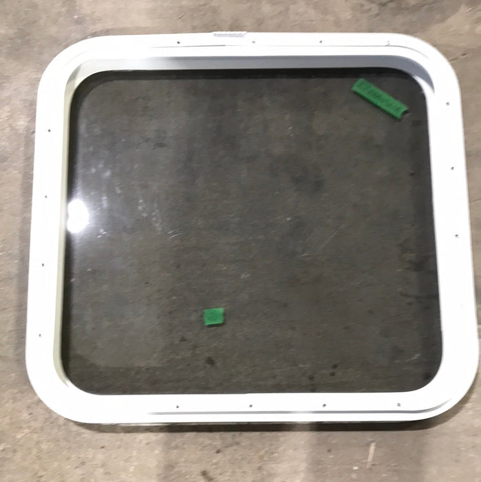 USED White Radius Non Opening Window : 21 1/2" W X 23 1/2" H X 2" D