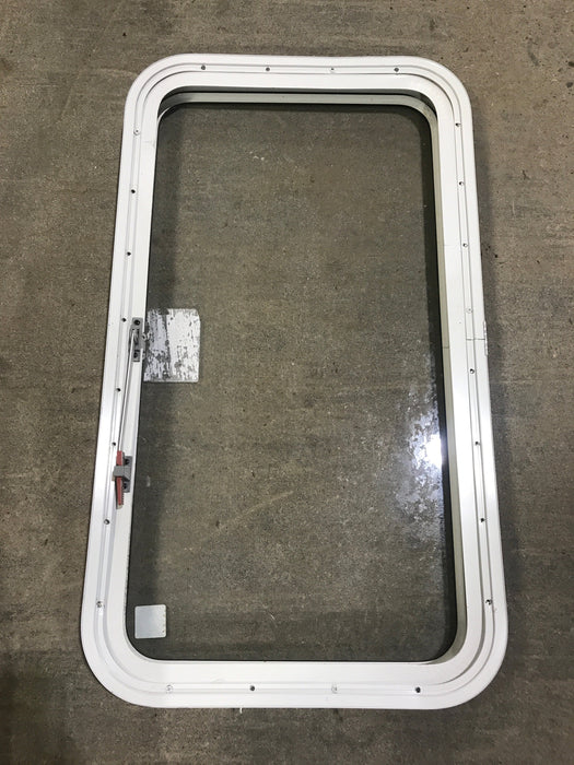 Used White Radius Emergency Opening Window : 35 1/2" x 19 1/2 x 1 1/2" D