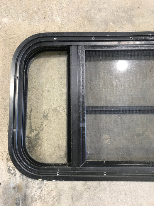 Used Black Radius Opening Window : 29 1/2" W x 14 1/2" H x 2"
