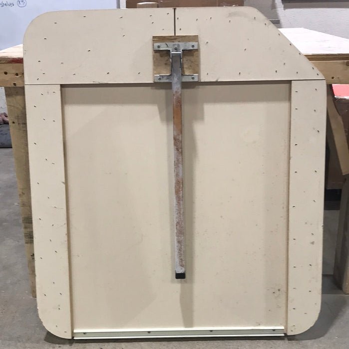 Used RV Wall Mount Table Top With Single Leg 38 1/4" L x 34" W