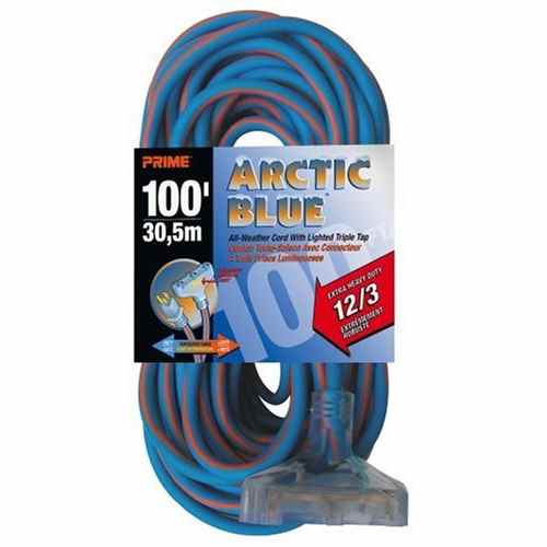  Buy Prime Products LT630835 Extension Cord 100Ft 12/3 Artic Blue -